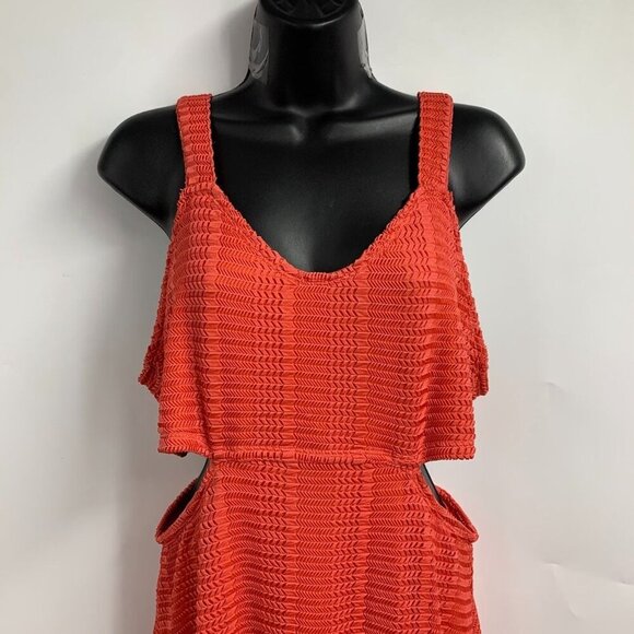 Lovers + Friends Women's Peek A Boo V Neck Sleeveless Pullover Mini Dress Size L - Picture 4 of 13